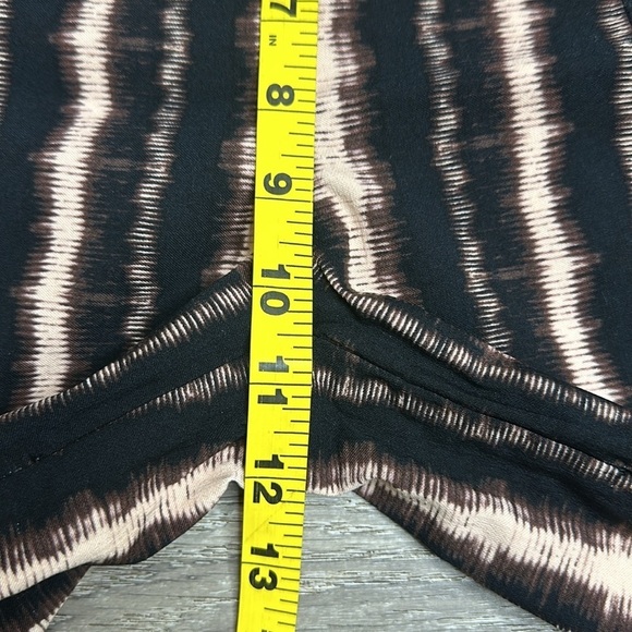NEW INC International Concepts Boho Striped Print High Rise Shorts Brown Sz 4 - Picture 6 of 8